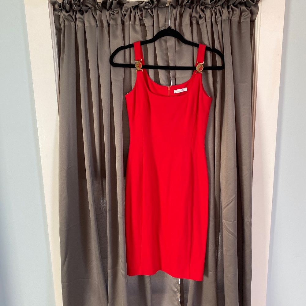 Nwot Versace Collection red bodycon dress size 38